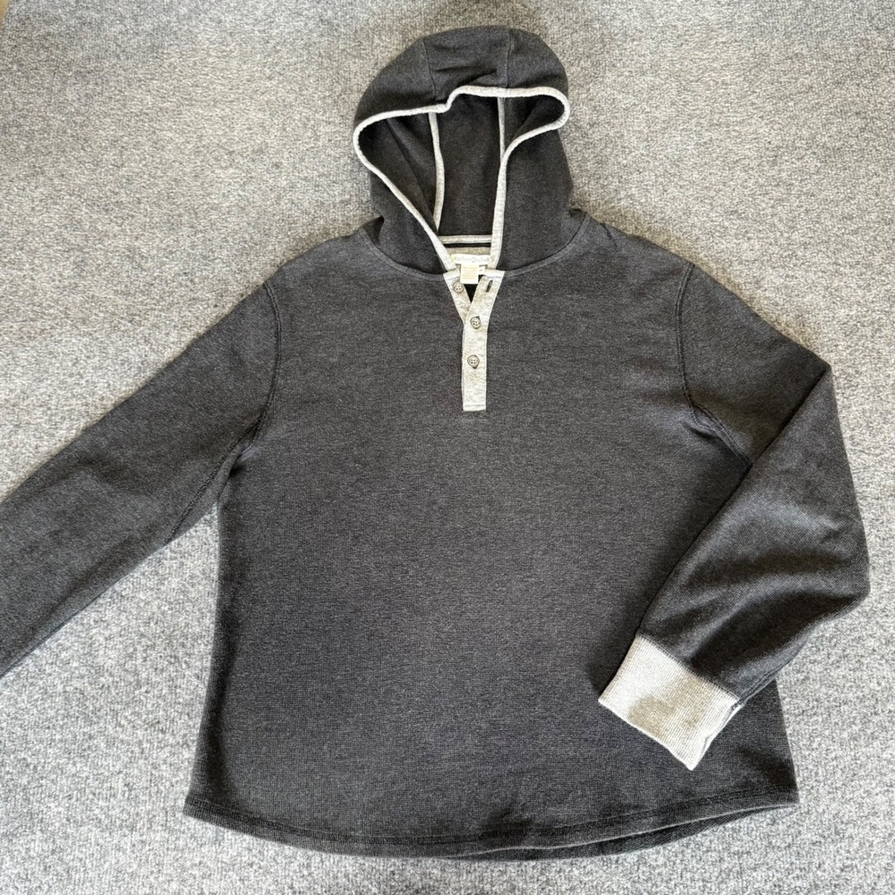 Carbon2Cobalt‎ Hoodie Mens Gray Medium Pullover Thermal Casual Sweatshirt Comfy